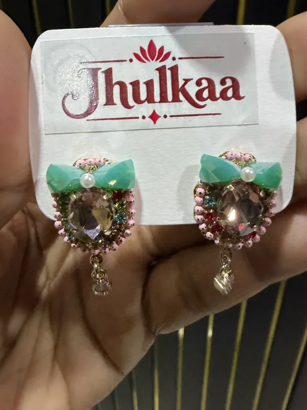 Multicolour_Stainless_Steel_Embellished_Beaded_Drop_Earrings_For_Women