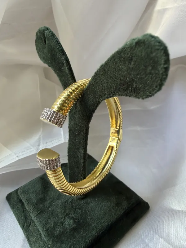 Gold_Stainless_Steel_Textured_Open_Cuff_Bracelet_For_Women
