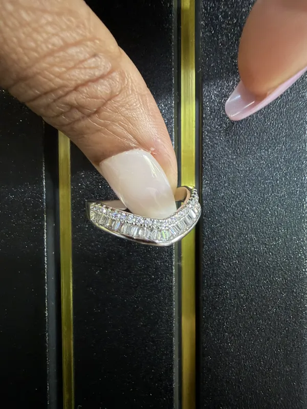 Silver_Stainless_Steel_Crystal_Crescent_Open_Ring_For_Women