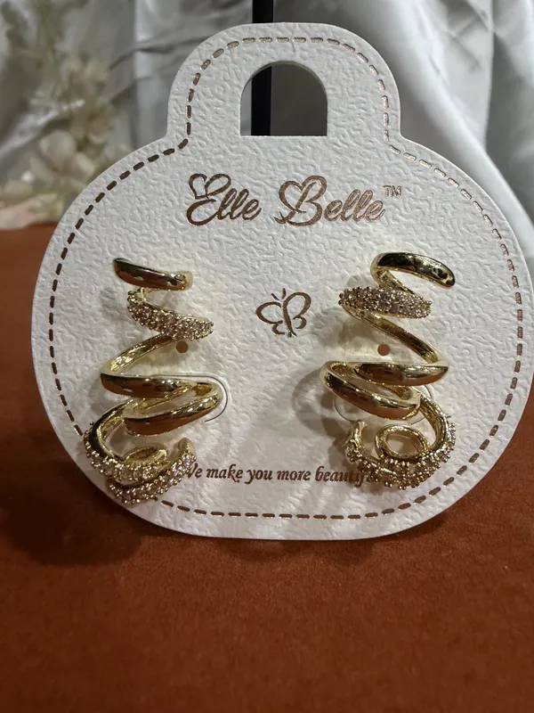 Gold_Rhinestone_Spiral_Drop_Earrings_For_Women
