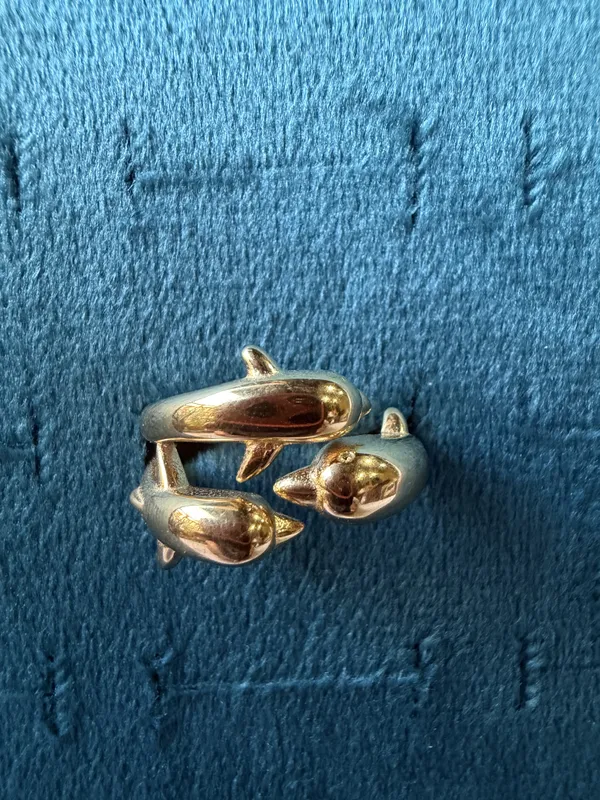 Gold_Stainless_Steel_Dolphin_Trio_Ring_For_Women