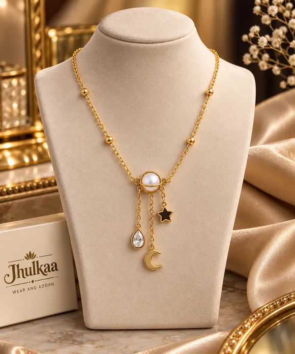 Gold_Stainless_Steel_Pearl_Celestial_Charm_Necklace_For_Women