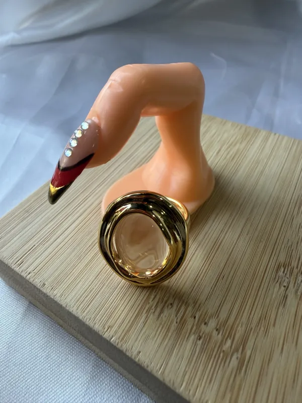 Gold_Stainless_Steel_Oval_Translucent_Statement_Ring_For_Women