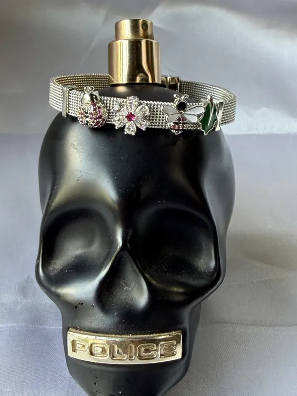 Silver_Stainless_Steel_Mesh_Charm_Bracelet_For_Women