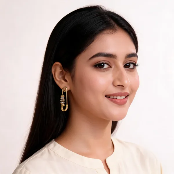 Gold_Safety_Pin_Drop_Earrings_For_Women