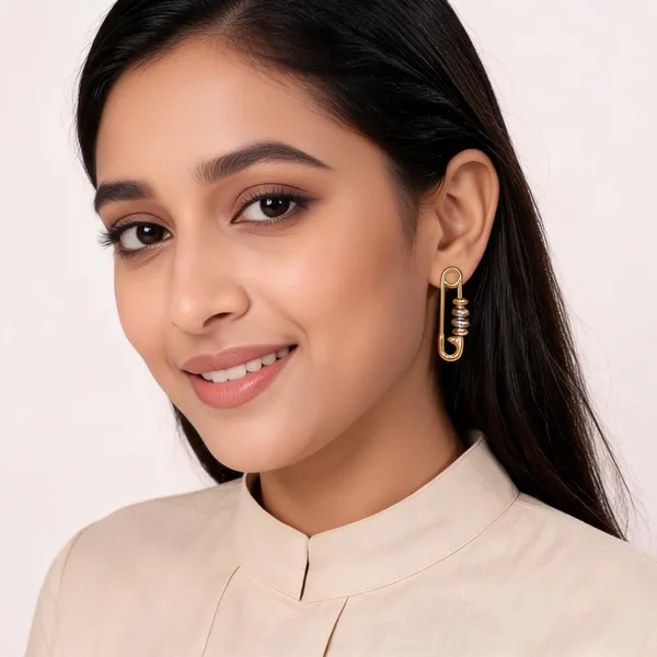 Gold_Safety_Pin_Drop_Earrings_For_Women