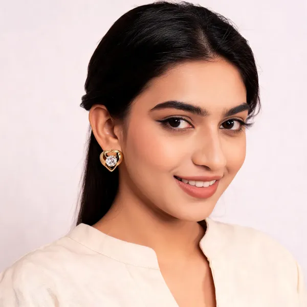 Gold_Stainless_Steel_Heart_Crystal_Stud_Earrings_For_Women