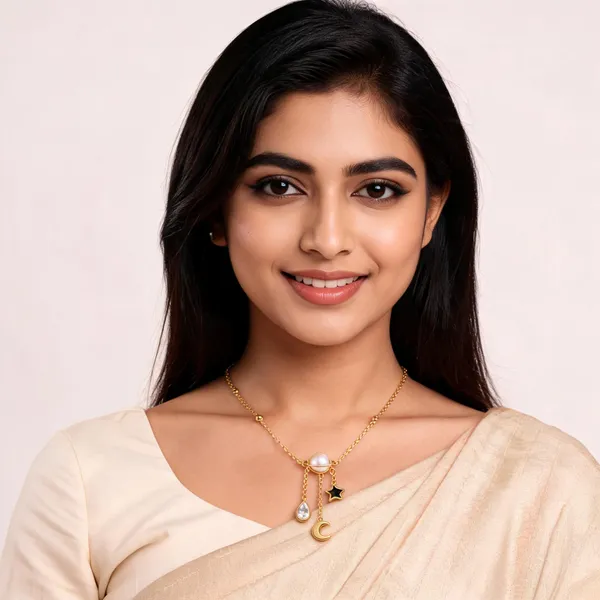 Gold_Stainless_Steel_Pearl_Celestial_Charm_Necklace_For_Women