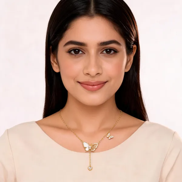 Gold_Stainless_Steel_Butterfly_Heart_Drop_Pendant_Necklace_For_Women