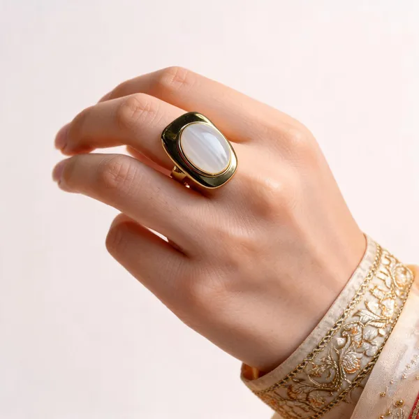Gold_Stainless_Steel_Oval_Cabochon_Statement_Ring_For_Women