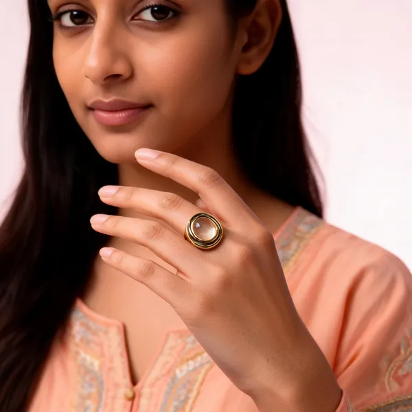 Gold_Stainless_Steel_Oval_Translucent_Statement_Ring_For_Women