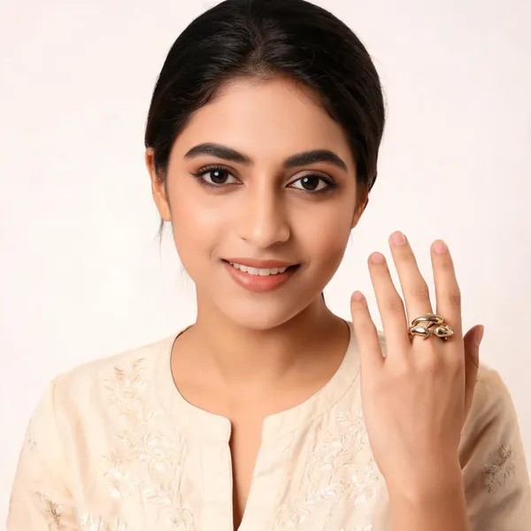 Gold_Stainless_Steel_Dolphin_Trio_Ring_For_Women