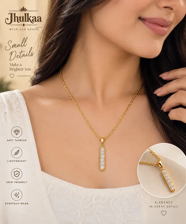 Gold_Plated_Stainless_Steel_Cubic_Zirconia_Pendant_Necklace_For_Women