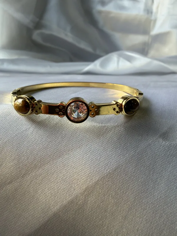 Gold_Stainless_Steel_Faceted_Crystal_Link_Bracelet_For_Women