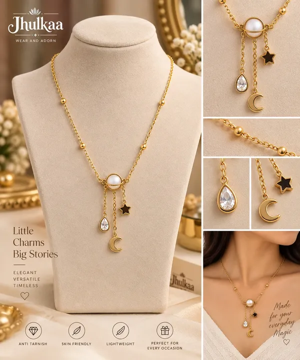 Gold_Stainless_Steel_Pearl_Celestial_Charm_Necklace_For_Women