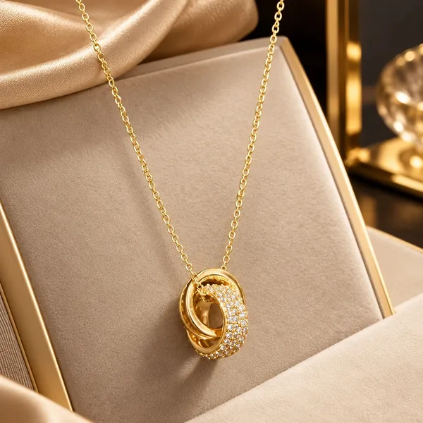 Gold_Stainless_Steel_Circular_Stone_Pendant_Necklace_For_Women