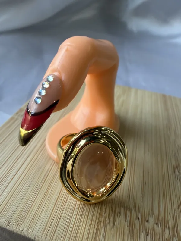 Gold_Stainless_Steel_Oval_Translucent_Statement_Ring_For_Women