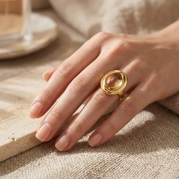 Gold_Stainless_Steel_Oval_Translucent_Statement_Ring_For_Women