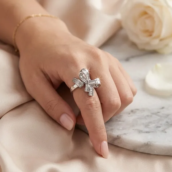 Gold_Stainless_Steel_Crystal_Bow_Open_Ring_For_Women