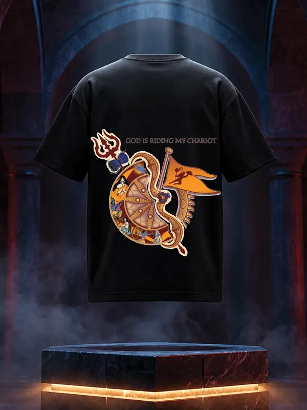 Black_Oversized_Chariot_Graphic_Print_T-Shirt_For_Men