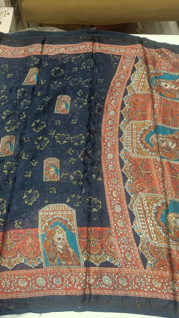 Designer_Maharani_viral_saree_with_Position_Print
