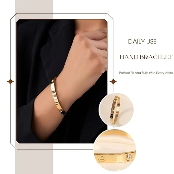 Gold_Tone_Screw_Motif_Bangle_For_Women