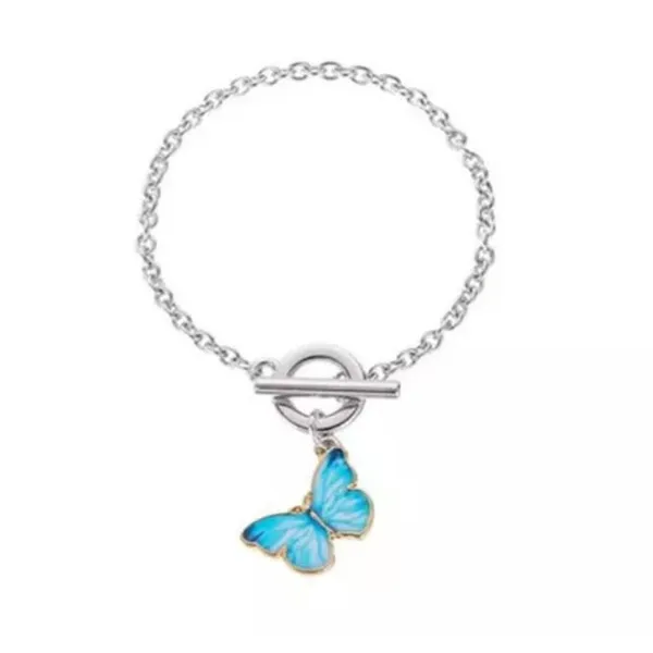 Silver-Tone_Butterfly_Charm_Chain_Bracelet_for_Women
