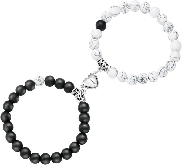 Black_And_White_Beaded_Couple_Bracelets_For_Couples