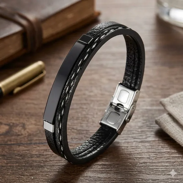 Black_Metal_Link_Bracelet_for_Men