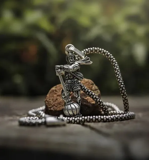 Silver_Tone_Hanuman_Pendant_Necklace_for_Men