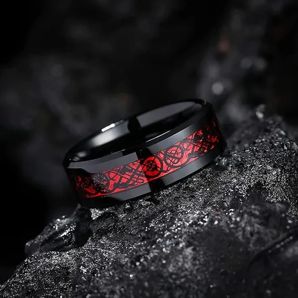 Black_Patterned_Couple_Rings_Set_for_Unisex