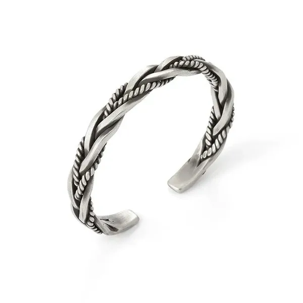 Silver_Braided_Cuff_Bracelet_for_Men