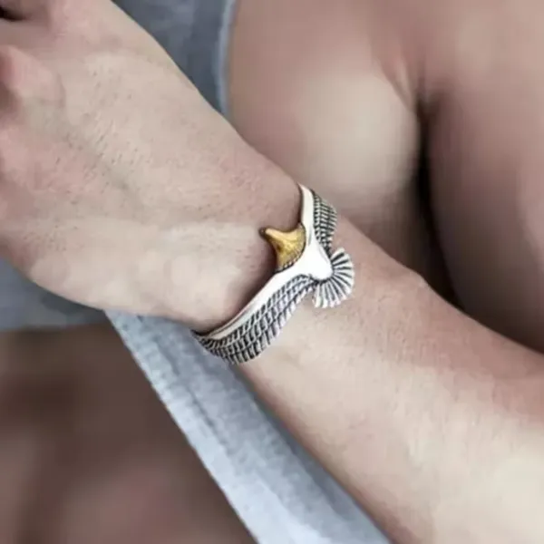 Silver_Tone_Eagle_Design_Bracelet_for_Men