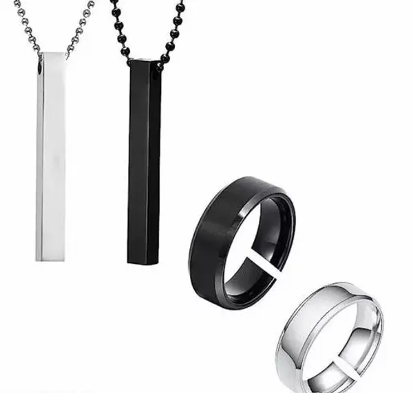 Black_And_Silver_Bar_Pendant_And_Ring_Set_for_Men