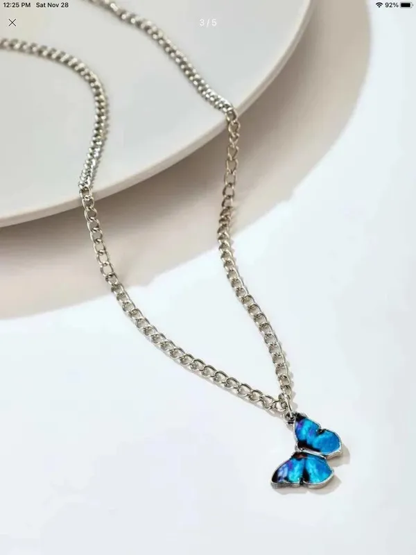Silver_Tone_Butterfly_Pendant_Necklace_for_Women