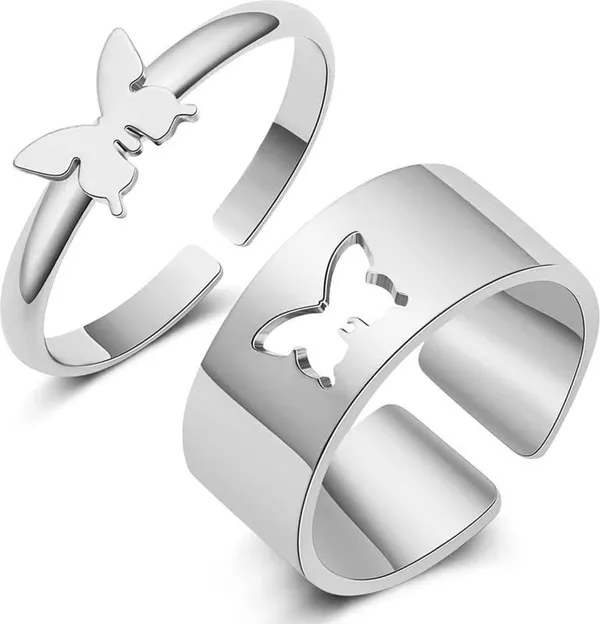 Silver-Tone_Butterfly_Ring_Set_For_Women