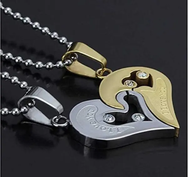 Gold_Silver_Couple_Heart_Pendant_Necklace_Set_for_Partners