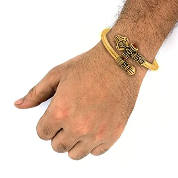 Golden_Stainless_Steel_Ornate_Open_Cuff_Kada_For_Unisex_-_Pack_of_2