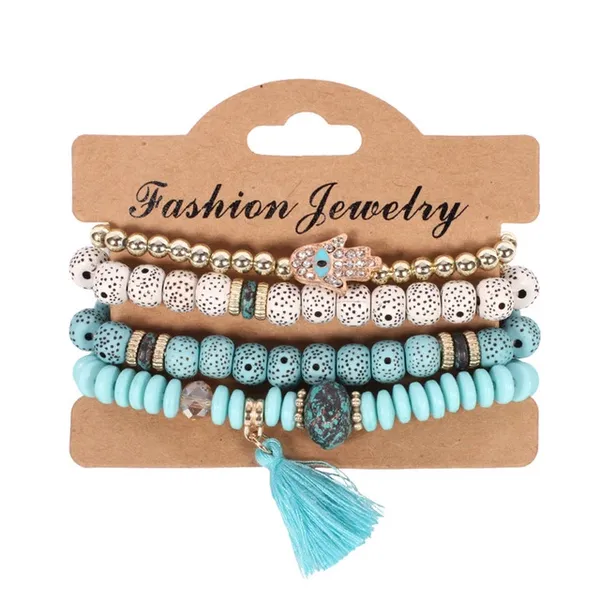 Blue_And_White_Beaded_Bracelet_Set_for_Women
