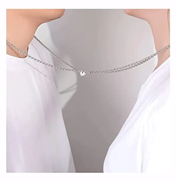 Silver_Tone_Heart_Pendant_Couple_Necklace_Set