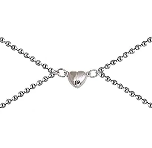 Silver_Tone_Heart_Pendant_Couple_Necklace_Set