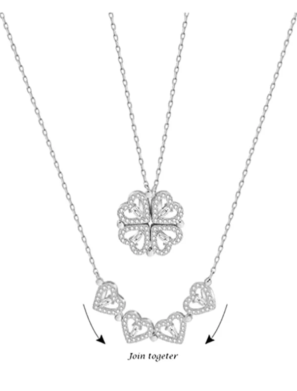 Silver_Tone_Convertible_Clover_Heart_Necklace_for_Women
