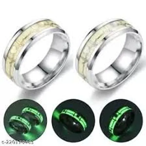 Silver_Gold_Tone_Heartbeat_Couple_Rings
