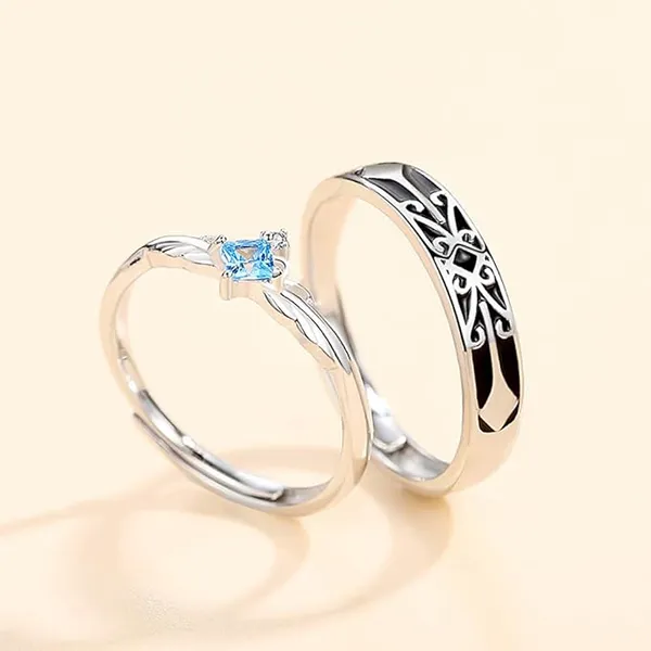 Silver-Tone_Couple_Ring_Set_for_Partners