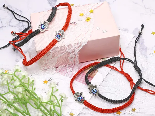 Red_And_Black_Cord_Couple_Bracelets_for_Partners