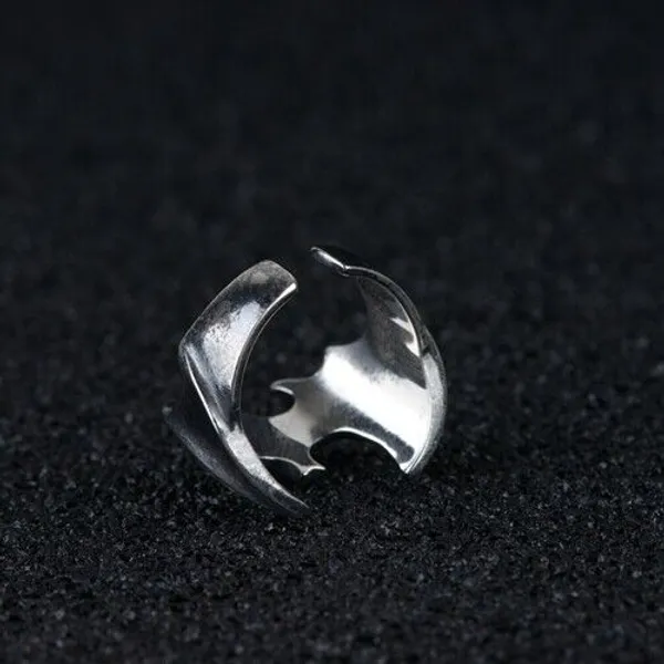 Silver_Tone_Open_Band_Gothic_Ring_For_Unisex