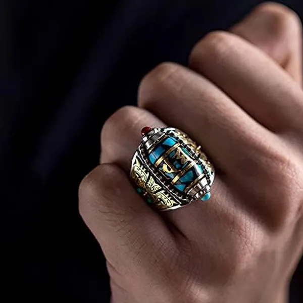 Blue_Ornate_Metal_Statement_Ring_for_Men