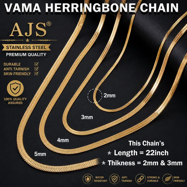 Gold_Stainless_Steel_Herringbone_Chain_For_Men_And_Women