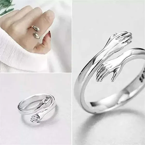 Silver_Tone_Adjustable_Hand_Motif_Ring_for_Women