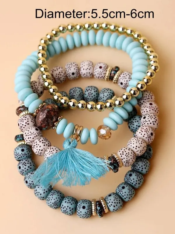 Blue_And_White_Beaded_Bracelet_Set_for_Women